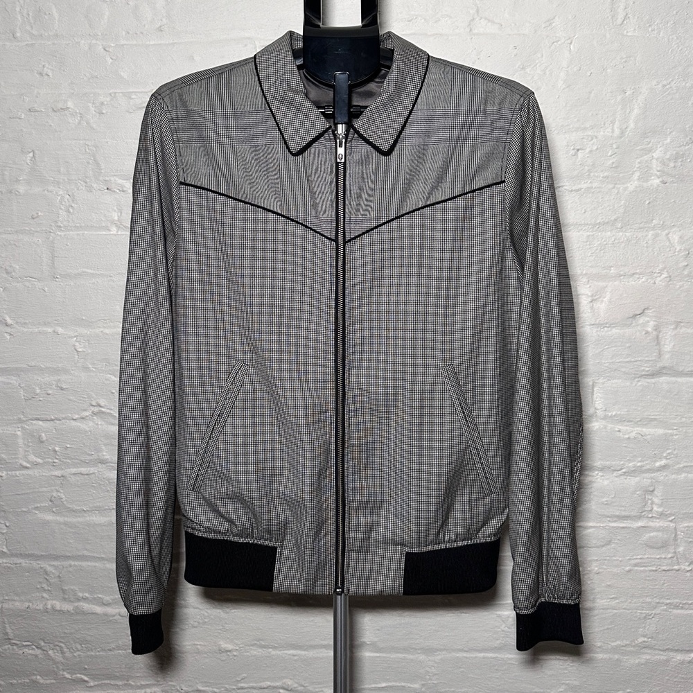 The Kooples Men's Gray Nano Houndstooth Wool Jacket HBL1525